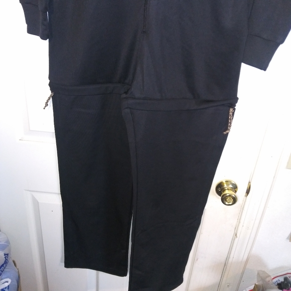 Adidas Womens Originals R.Y.V. Black/ Gold Romper - Picture 10 of 11